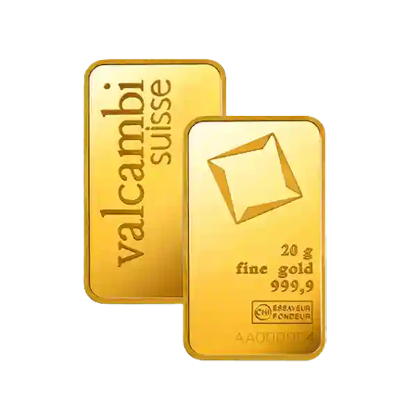 20 Gram Valcambi Minted Gold Bar - Bullion Giant